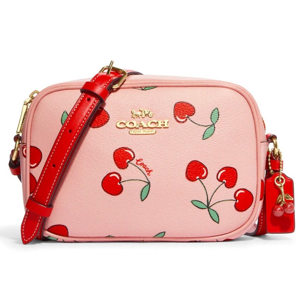 NWT Mini Jamie Camera Bag With Heart Cherry Print